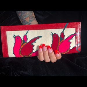Hand Embroidery Leather Wallet